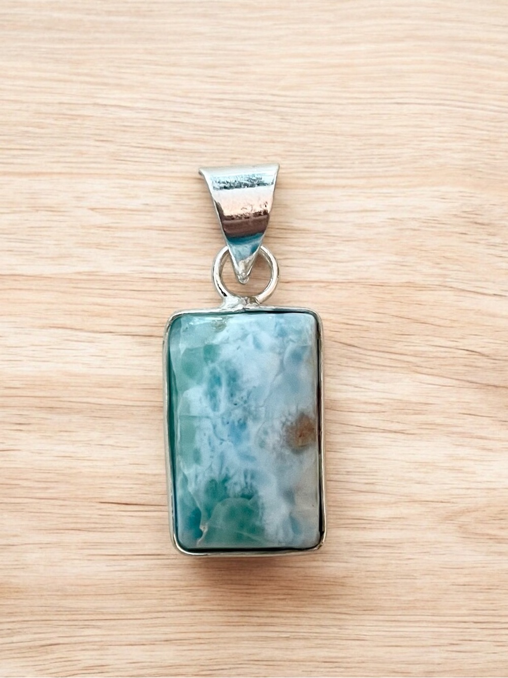 Handmade Larimar Gemstone Pendant